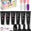 Miss Jules® Luxe Complete Polygel Kit - Polygel Nagels Starterspakket - 6 Kleuren - Perfecte Combinatie Gellak & Acryl - Incl. UV LED Lamp & Instructievideo (NL)