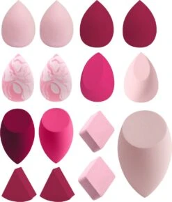 YUBBI Professional Beauty Blender Set - Make Up Spons - Foundation Applicator - Poederspons - 15 Stuks