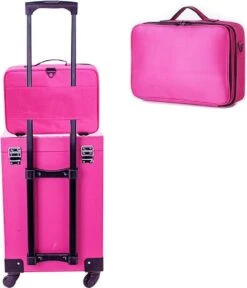 VDD Visagie Make Up Koffer - Make Up Cosmetica Tas - Beauty Case - Reiskoffer - Groot 41 X 31 X 14 Cm -Beroemde Cosmetica Winkel 1029x1200 2