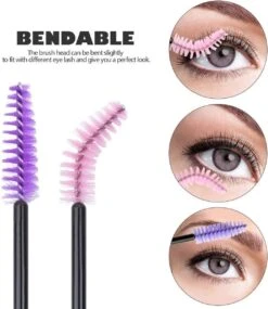 Vardaan Wegwerp Wimper & Wenkbrauw Borstels - Mascara Borsteltjes - Paarse & Roze Borsteltjes Voor Makeup - Mascara Borstel - 50 Stuks -Beroemde Cosmetica Winkel 1039x1200 4