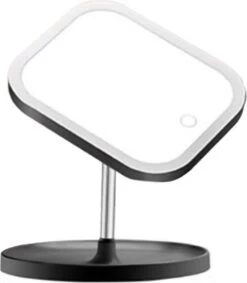 LYVION Make-up Spiegel Op Standaard Met LED / Met 3 Lichtkleuren / Make-up Spiegel / Make-up Standaard / Werkt Op 4 AAA-batterijen Of Micro USB Kabel / Touch - Zwart -Beroemde Cosmetica Winkel 1049x1200 2