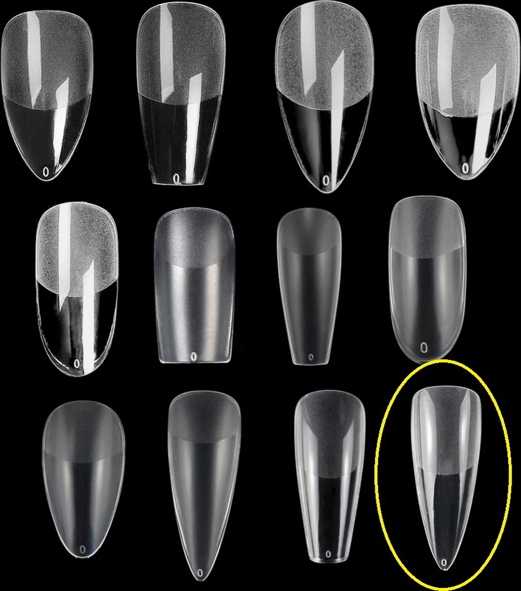 Royala 182 - Waterdrop Half Frosted - Full Cover - Nageltips - Nepnagels - Plaknagels - In Assortimentsbox - 120 Stuks 12 Maten - Voor Gellak Acrylnagellak En PolyGel Nagels - Royala Frosted Tips Line 5 Royala 182 - Waterdrop Half Frosted - Full Cover - Nageltips - Nepnagels - Plaknagels - In Assortimentsbox - 120 Stuks 12 Maten - Voor Gellak Acrylnagellak En PolyGel Nagels - Royala Frosted Tips Line - Afbeelding 3