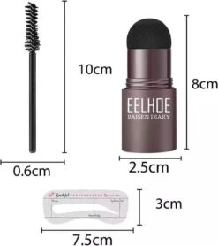 Wenkbrauw Stempel- Poeder - Herbruikbaar - Donker Bruin - Wenkbrauwstempel- Inclusief Sjablonen - Natuurlijke Kleur- Vegan | Eyebrow Powder | Cadeau Voor Haar -Beroemde Cosmetica Winkel 1065x1200 7