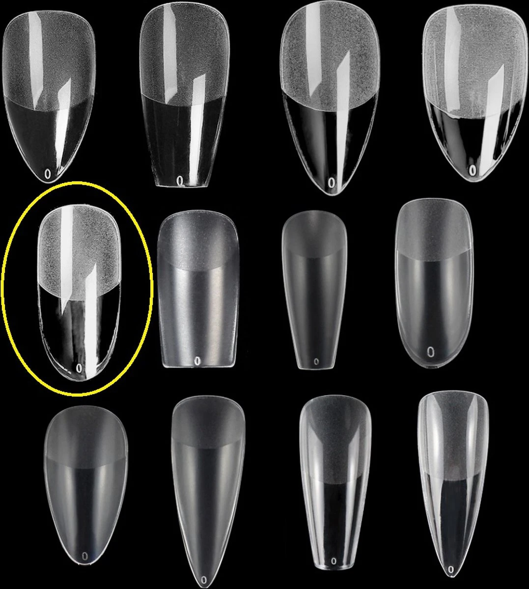 Royala 105 - Oval Long Half Frosted - Full Cover - Nageltips - Nepnagels - Plaknagels - In Assortimentsbox - 120 Stuks 12 Maten - Voor Gellak Acrylnagellak En PolyGel Nagels - Royala Frosted Tips Line 7 Royala 105 - Oval Long Half Frosted - Full Cover - Nageltips - Nepnagels - Plaknagels - In Assortimentsbox - 120 Stuks 12 Maten - Voor Gellak Acrylnagellak En PolyGel Nagels - Royala Frosted Tips Line - Afbeelding 5