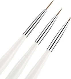 Merkloos Nail Art 3 Witte Penselen - Kwast - Eyelinerkwast - Liner - Brush - Fineliner - Totaal 3 Kwasten -Beroemde Cosmetica Winkel 1080x1200 5