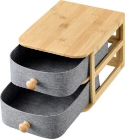 Bureau Organizer Arsivik Met 2 Lades Bamboe 15,5x18x23 Cm -Beroemde Cosmetica Winkel 1080x1200 6