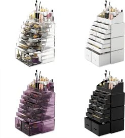 Make-up Cosmetische Organizer Opbergladen Display Dozen Case Met Laden (12D, Transparant) -Beroemde Cosmetica Winkel 1087x1200