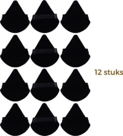 Merkloos Powder Puff Driehoek - Beauty Blender - Powder Puff - Poederdons - 12 Stuks - Zwart -Beroemde Cosmetica Winkel 1088x1200 3