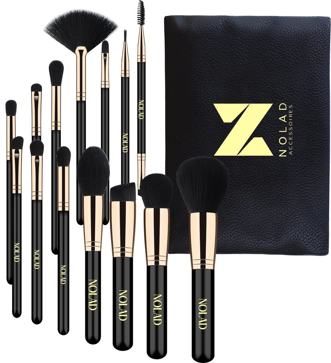 Nolad® - Make Up Kwasten Set - Professionele 15-delige Set - 100% VEGAN 3 Nolad® - Make Up Kwasten Set - Professionele 15-delige Set - 100% VEGAN