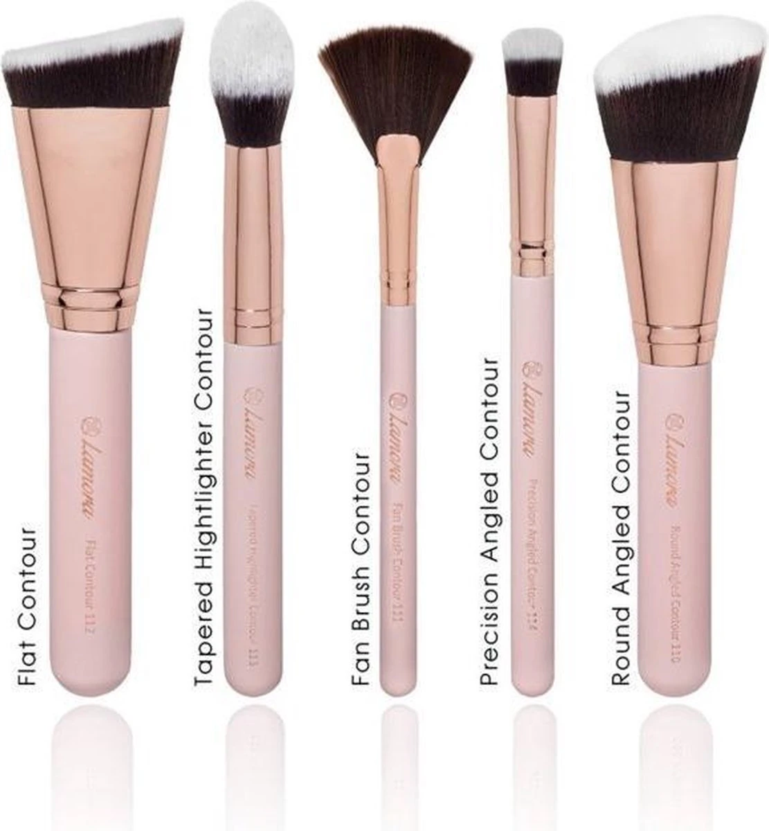 Lamora Make-up Kwasten Set - Contour - Lamora Proffecioneel - 5 Delig Kwasten In Luxe Koker 6 Lamora Make-up Kwasten Set - Contour - Lamora Proffecioneel - 5 Delig Kwasten In Luxe Koker - Afbeelding 4