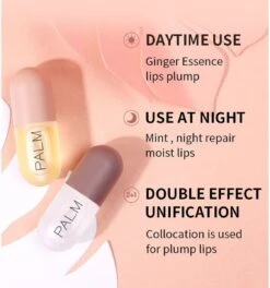 Merkloos Palm Cosmetics Lip Plumper Dag En Nacht (2 Stuks) - Lip Filler - Lip Vergroter - Volle Lippen - Gember Extract & Vitamine E - (Gratis Levering) 9 Merkloos Palm Cosmetics Lip Plumper Dag En Nacht (2 Stuks) - Lip Filler - Lip Vergroter - Volle Lippen - Gember Extract & Vitamine E - (Gratis Levering) -Beroemde Cosmetica Winkel 1124x1200 3