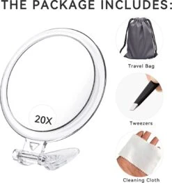 5 Inch, 20x Vergrotende Spiegel, Tweezijdige Spiegel, 20X/1x Vergroting, Opvouwbare Make-upspiegel Met Handheld/standaard, Gebruik Voor Make-up Toepassing, Pincet, En Mee-eter/smetverwijdering. (zilver) 15 5 Inch, 20x Vergrotende Spiegel, Tweezijdige Spiegel, 20X/1x Vergroting, Opvouwbare Make-upspiegel Met Handheld/standaard, Gebruik Voor Make-up Toepassing, Pincet, En Mee-eter/smetverwijdering. (zilver) -Beroemde Cosmetica Winkel 1125x1200 6
