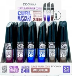 D'Donna - Curl Mascara - Blauw - Waterproof - 1 Flesje Met 8 Gram Inhoud -Beroemde Cosmetica Winkel 1128x1200 5