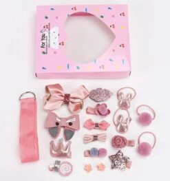 18 Haarspelden - Haarelastiekjes - Haaraccessoires - Haarclips - Voor Baby's En Meisjes - Geschenkset - In Cadeau Verpakking - Cadeau Meisje - Oud Roze - 18 Stuks -Beroemde Cosmetica Winkel 1129x1200 2