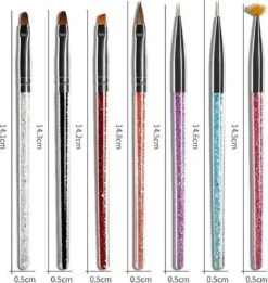Acrylpenselen- 7 Stuks - Nagel Decoratie - Acrylnagels - Arcyl Penselen - Acryl - Nagels - Polygel - Penselen - Nagellak - Gelnagels - Gereedschap - Nagelstyliste - Gellak - Nagelgereedschap - Schoencadeautje -Beroemde Cosmetica Winkel 1134x1200 1