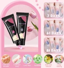 Merkloos Nagels Set - 8 Kleuren - Nagels Starter Set - Met Toplaag, Basislaag, Slipoplossing, Nagelverlengingsgel, Gel Builder - Voor DIY Voor Beginners - Beste Cadeau -Beroemde Cosmetica Winkel 1137x1200 1