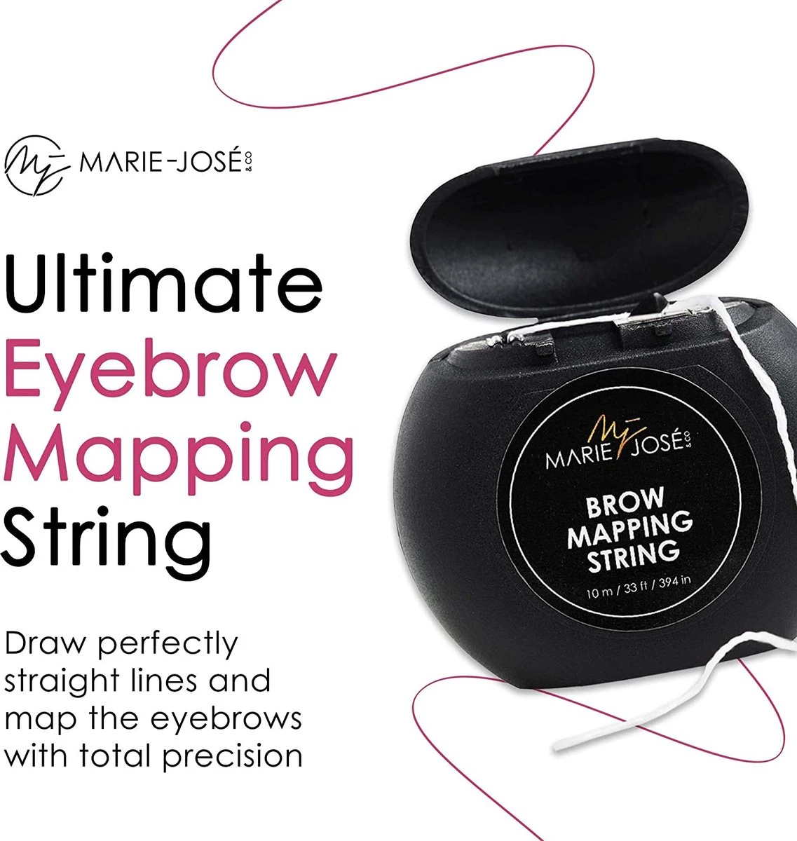 Marie-José & Co - Brow Mapping String - Voor Henna Brows & Microblading - Kleur Draad: Wit - 1 X 10M - Voldoende Voor 50 Toepassingen 6 Marie-José & Co - Brow Mapping String - Voor Henna Brows & Microblading - Kleur Draad: Wit - 1 X 10M - Voldoende Voor 50 Toepassingen - Afbeelding 4