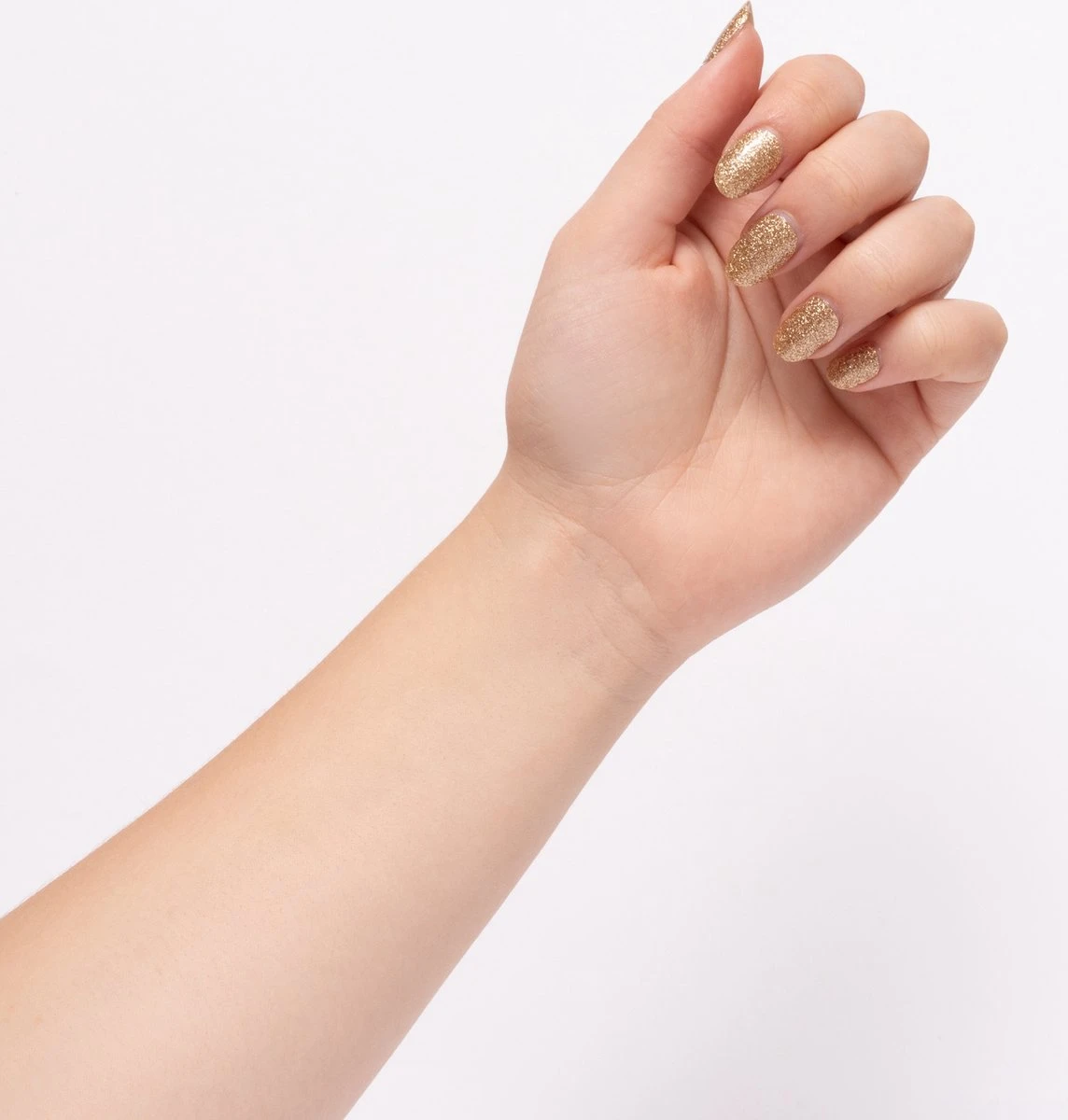 Herome Nail Wraps Starterkit Golden Glitter - 2x10 Nagelstickers - Inclusief Top Coat 4ml - In Organza Verpakt 7 Herome Nail Wraps Starterkit Golden Glitter - 2x10 Nagelstickers - Inclusief Top Coat 4ml - In Organza Verpakt - Afbeelding 5