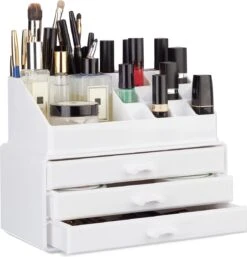 Relaxdays Make-up Organizer Klein - Stapelbaar - Sieradendoosje - Cosmetica - Opbergbox - Wit 30 Relaxdays Make-up Organizer Klein - Stapelbaar - Sieradendoosje - Cosmetica - Opbergbox - Wit -Beroemde Cosmetica Winkel 1154x1200 13