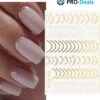 PRO-Deals | Nagelstickers | Tijdelijk 1 + 1 Gratis | Unieke Nagel Stickers | Kleur Goud | Nail Art 3D Stickers | Nagelstickers | Nagel Decoratie -Beroemde Cosmetica Winkel 1156x1200