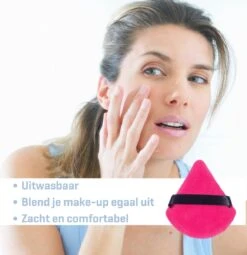 Merkloos Powder Puff - Beauty Blender - Powder Puff Driehoek - 5 Stuks - Hot Pink -Beroemde Cosmetica Winkel 1161x1200 7