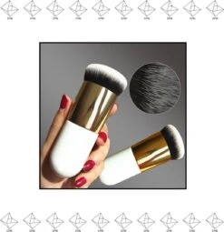 Merkloos EPIN | Poederkwast | Foundation Kwast | Powder Brush | Make-up Kwast | Zwart Met Zilver -Beroemde Cosmetica Winkel 1164x1200 11