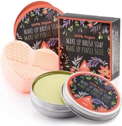 Professionele Vegan Kwastenreiniger Zeep, Cosmetica Kwast En Make-up Kwast, Zeep Van Tritart 100 G + Hart Reiniger