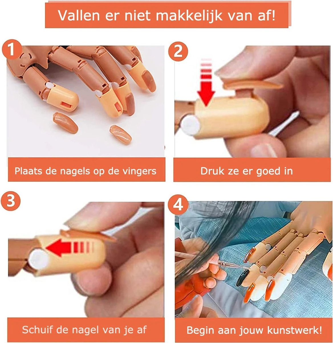 Merkloos Oefenhand Voor Nagels - 100 Gratis Oefennagels - Nailtrainer - Nailart - Nagelstyliste 12 Merkloos Oefenhand Voor Nagels - 100 Gratis Oefennagels - Nailtrainer - Nailart - Nagelstyliste - Afbeelding 10