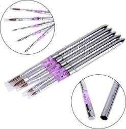 Merkloos Kwalitatieve Acryl Penseel - Nageldecoratie Pen - #8 Pink Diamond -Beroemde Cosmetica Winkel 1169x1200