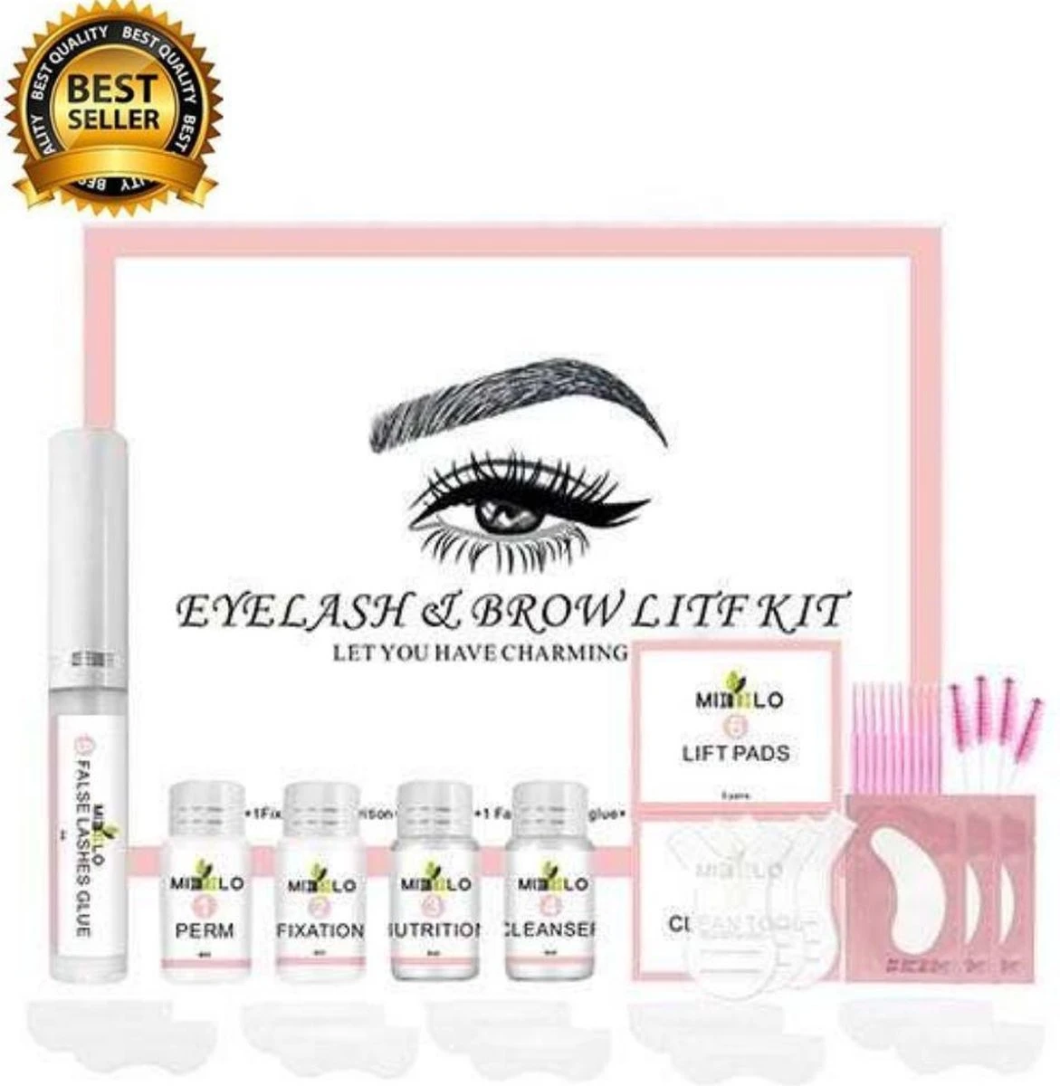 Mimlo Professionele Wimper & Wenkbrauw Lifting Set - Lash Lift Kit - Wimperlifting Set - Browlift - Permanente Wimper Kruller - Lash & Brow Lift Kit 3 Mimlo Professionele Wimper & Wenkbrauw Lifting Set - Lash Lift Kit - Wimperlifting Set - Browlift - Permanente Wimper Kruller - Lash & Brow Lift Kit