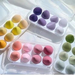 Make-up Blending Sponges Set -In Beautybox - 8 Stuks - Mix Kleuren Willekeurig
