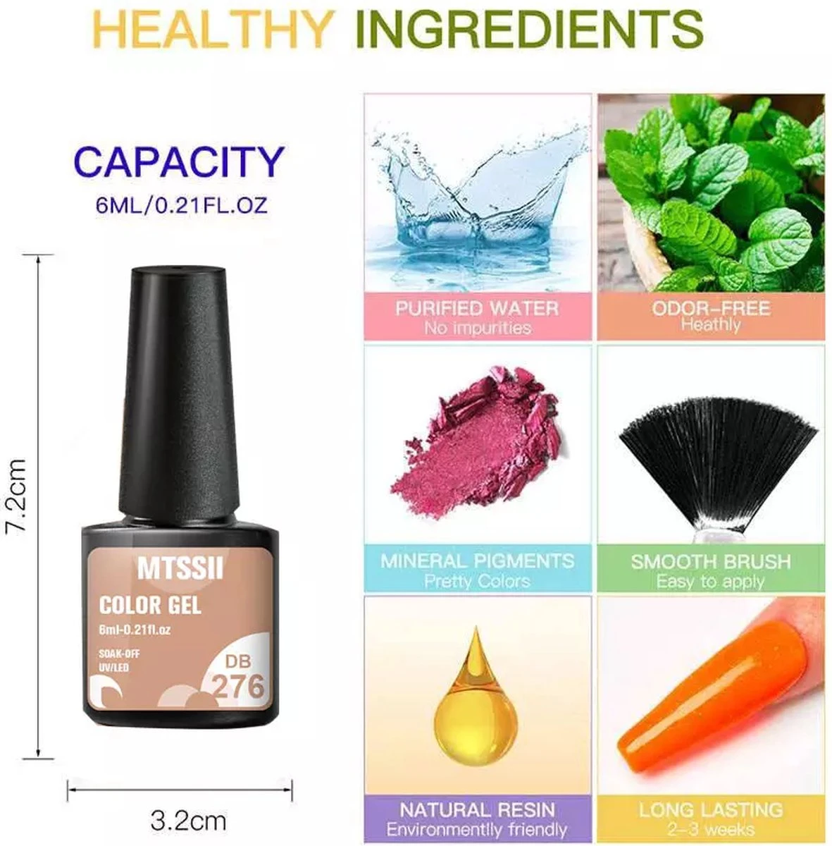 Mtssii - Gelnagel Kit - 5 ZOMER KLEUREN Gellak - Blauw, Groen, Oranje/nude, Geel En Lila- Starterkit - Manicure Set - 54 Watt UV Lamp - Gel Nagels Starterspakket - Nepnagels - 6 Mtssii - Gelnagel Kit - 5 ZOMER KLEUREN Gellak - Blauw, Groen, Oranje/nude, Geel En Lila- Starterkit - Manicure Set - 54 Watt UV Lamp - Gel Nagels Starterspakket - Nepnagels - - Afbeelding 4