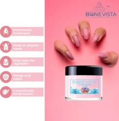 Bone Vista® Acryl Nagels Starterspakket - Wit, Roze & Transparant - Professionele Kunstnagels -Beroemde Cosmetica Winkel 1182x1200