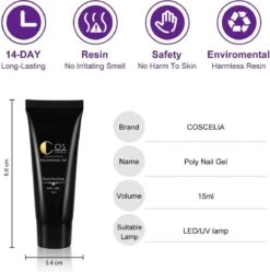 Polygel- Polygel Starter Set Professional - Polygel Nagels- Pakket Omvat 1x80W Nagel Droger Lamp 4 X Poly Gel 1 X Top Coat 1 X Base Coat 3 X UV Gel 3 X Acryl Poeder 1 X Mini Nail Boor Machine 1 X Gradient Crystal Nail Borstel 1x20Pcs Nail -Beroemde Cosmetica Winkel 1189x1200