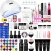 Polygel- Polygel Starter Set Professional - Polygel Nagels- Pakket Omvat 1x80W Nagel Droger Lamp 4 X Poly Gel 1 X Top Coat 1 X Base Coat 3 X UV Gel 3 X Acryl Poeder 1 X Mini Nail Boor Machine 1 X Gradient Crystal Nail Borstel 1x20Pcs Nail -Beroemde Cosmetica Winkel 1191x1200 1