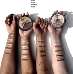 NYX Professional Makeup 3 Steps To Sculpt Face Sculpting Palette - Light 3STS02 - Highlighter En Contouring Make-up - 15 Gr -Beroemde Cosmetica Winkel 1193x1200 4