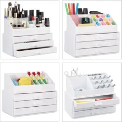 Relaxdays Make-up Organizer Klein - Stapelbaar - Sieradendoosje - Cosmetica - Opbergbox - Doorzichtig -Beroemde Cosmetica Winkel 1198x1200 57