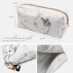 Evvie 24-delige Make-up Kwastenset - Wit/Rosé Goud - In Etui Marble -Beroemde Cosmetica Winkel 1199x1200 17