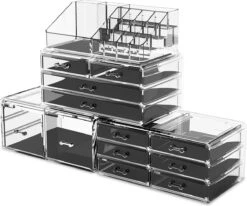 Make-up Cosmetische Organizer Opbergladen Display Dozen Case Met Laden (12D, Transparant) -Beroemde Cosmetica Winkel 1200x1000 4