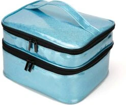 YONO Nagellak Tas - Nagelkoffer Beautycase - Cosmetica Koffer - Manicure Organizer - Blauw