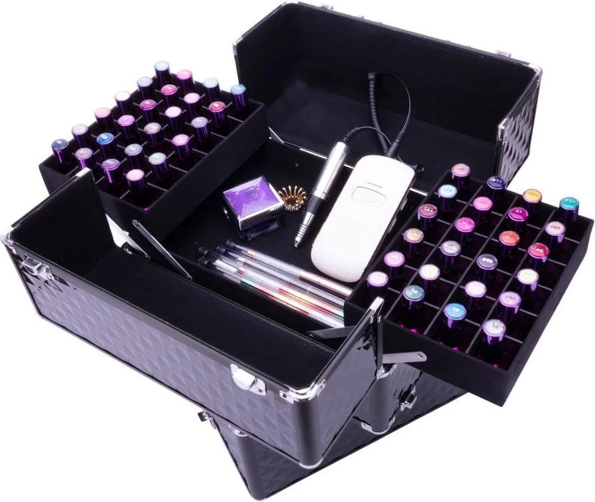 Koffer Groot Zwart/Zwart 4 Koffer Groot Zwart/Zwart - Afbeelding 2