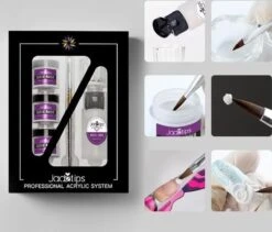 Acrylnagels Set | Nail Art | Liquid MMA Free | Wit, Roze & Transparant -Beroemde Cosmetica Winkel 1200x1027