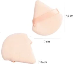 Merkloos Powder Puff Driehoek - Powder Puff - Beauty Blender - Powder Puff Triangle - 5 Stuks - Perzik -Beroemde Cosmetica Winkel 1200x1052 4