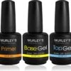 MURLEY’s Primer Base Coat Top Coat 3 In 1 Set Voor Gellak Polygel Acryl Basecoat & Topcoat - 3x 15ml - Gel Nagellak - Gelnagellak - UV / LED Lamp Gelnagels -Beroemde Cosmetica Winkel 1200x1064