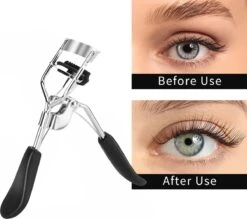 INTER-ESQUE® Wimperkruller Met Kam - Eyelash Curler + 5x Gratis Extra Siliconen Pad - Zwart/Zilver -Beroemde Cosmetica Winkel 1200x1066 3