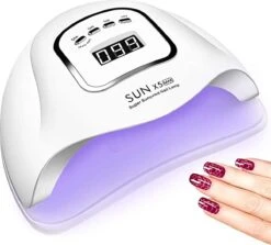 Merkloos Krachtige - 150 Watt UV LED Lamp Nagels - 45 Leds Nagellamp - Wit