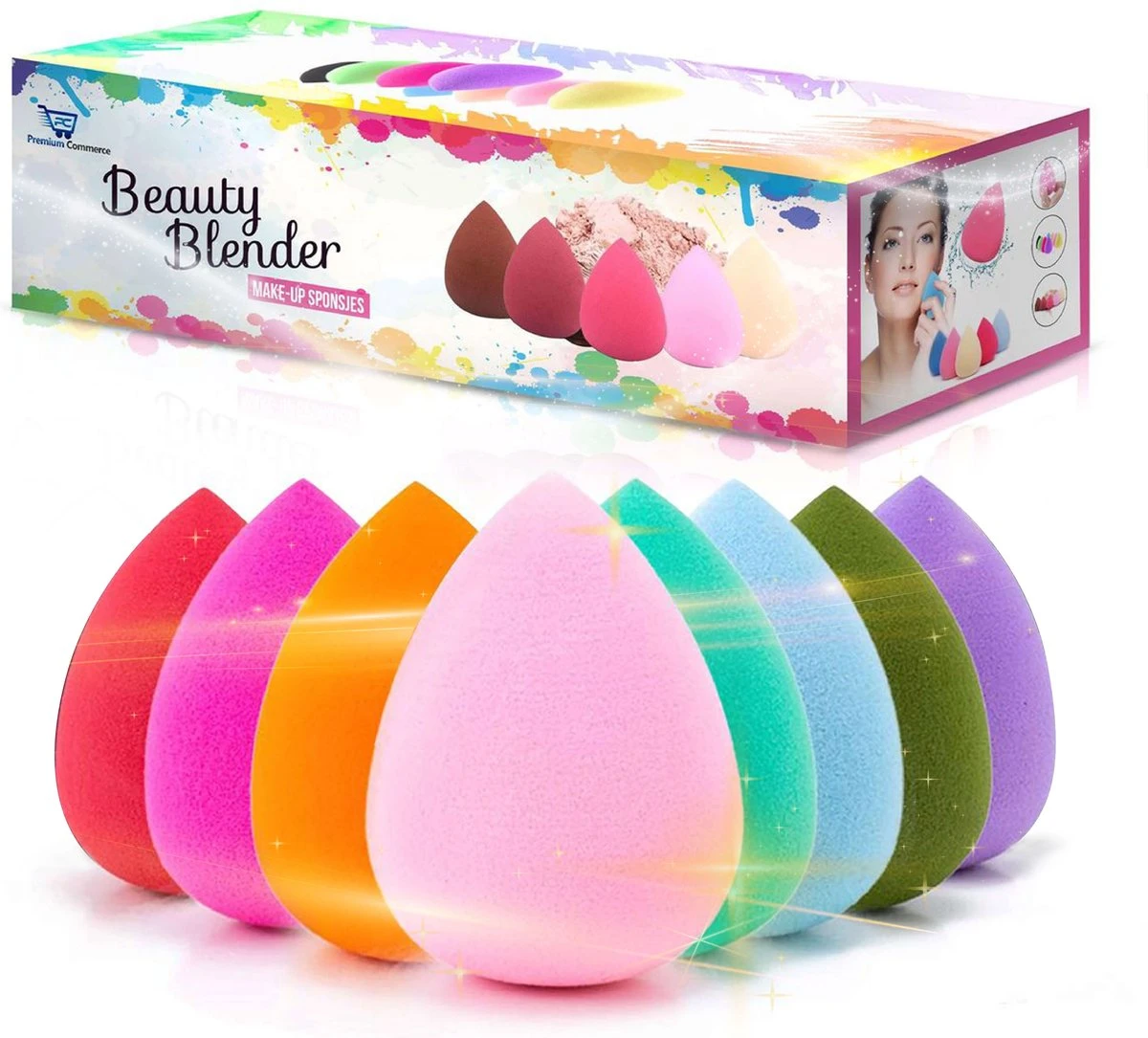 Beauty Blender - Make-up Sponsjes - Spons - 8 Stuks - Zacht & Perfecte Vorm! 3 Beauty Blender - Make-up Sponsjes - Spons - 8 Stuks - Zacht & Perfecte Vorm!