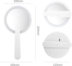 Merkloos Make Up Spiegel Met Led Verlichting - Verzorging Spiegel - Luxe Handspiegel - Zakspiegel - Sterke Handvat -Wit 14 Merkloos Make Up Spiegel Met Led Verlichting - Verzorging Spiegel - Luxe Handspiegel - Zakspiegel - Sterke Handvat -Wit -Beroemde Cosmetica Winkel 1200x1091 8