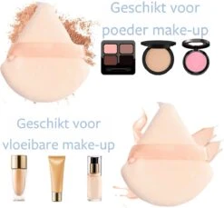 Merkloos Powder Puff Driehoek - Powder Puff - Beauty Blender - Powder Puff Triangle - 5 Stuks - Perzik -Beroemde Cosmetica Winkel 1200x1112 4