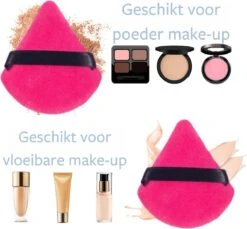 Merkloos Powder Puff - Beauty Blender - Powder Puff Driehoek - 5 Stuks - Hot Pink -Beroemde Cosmetica Winkel 1200x1113 5